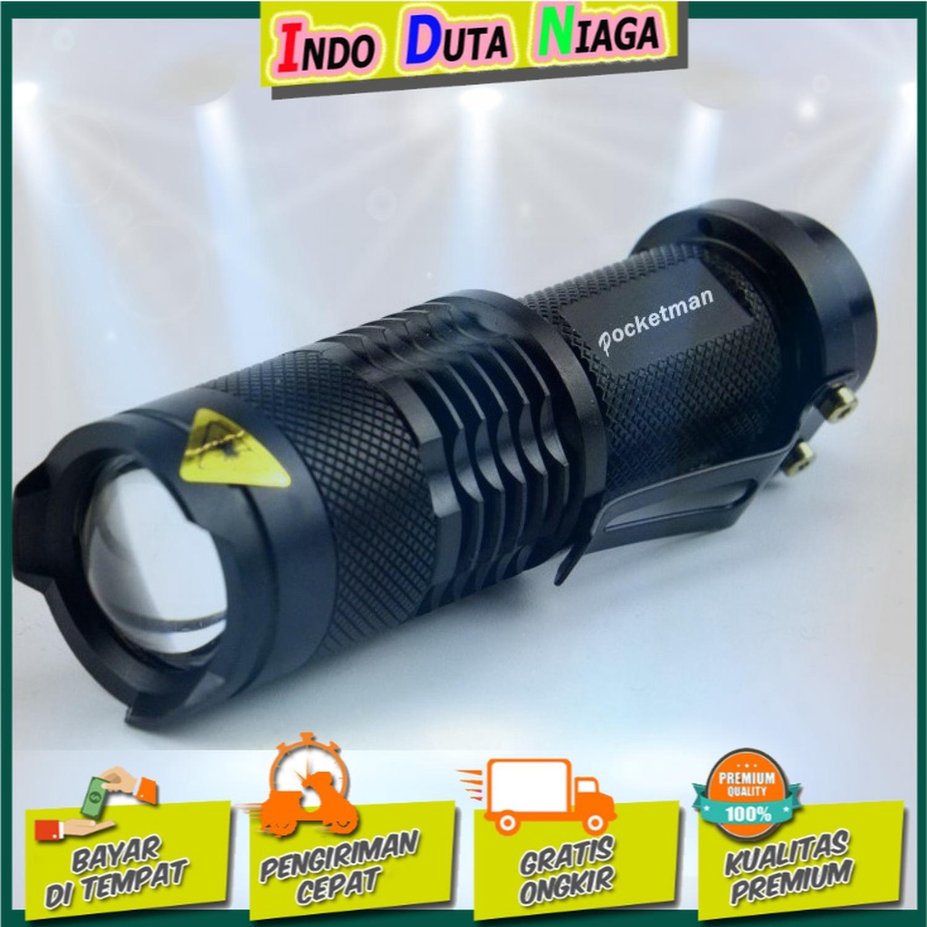 IDN TOOLS - TaffLED Senter LED 2000 Lumens Waterproof Pocketman P1