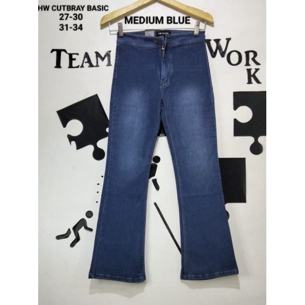NEW CELANA JEANS CUTBRAY WANITA /CUTBRAY JEANS HIGHTWAIS MERK GET IT Sz 27-30