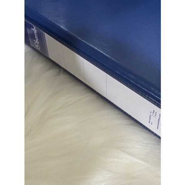PRELOVED BLUE BINDER BAMBI A4 3 RING + 8 SLEEVE