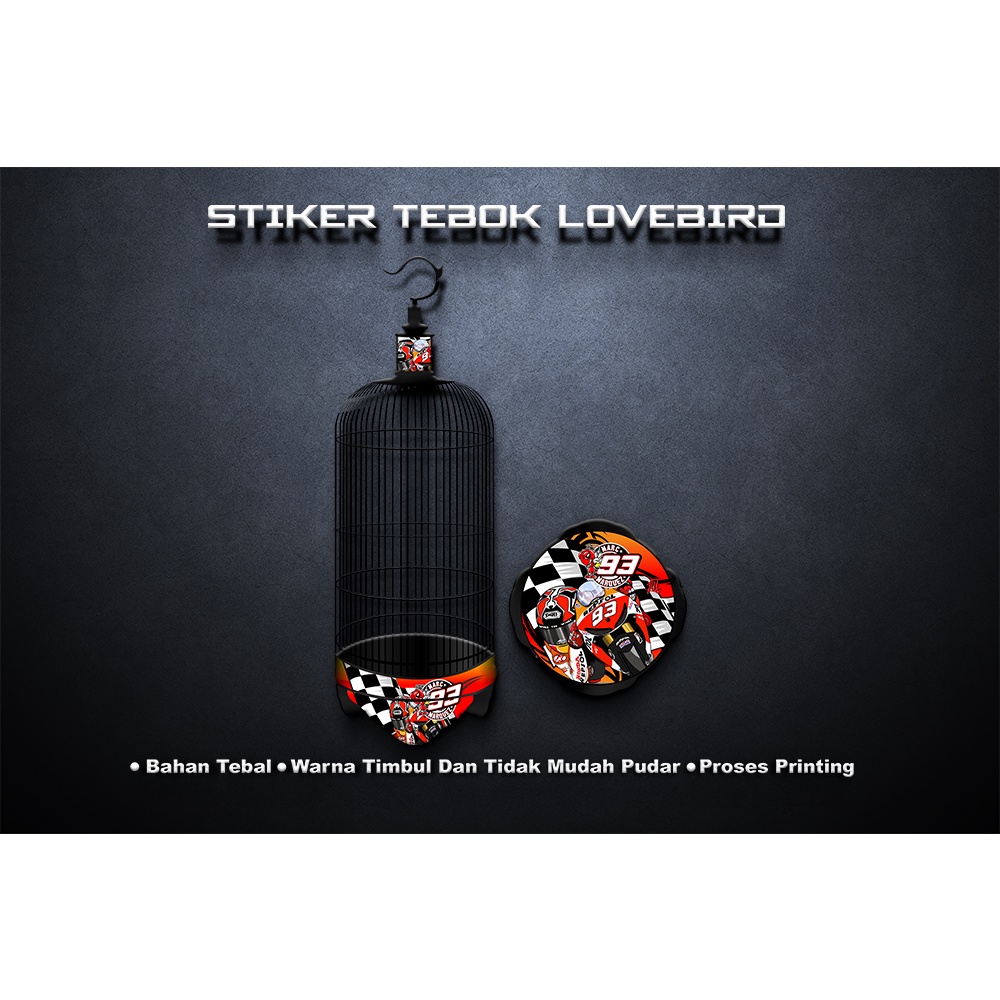 STIKER TEBOK LOVEBIRD MURAH MARQUEZ