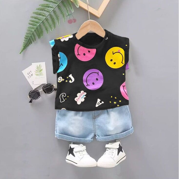 SETELAN BAJU LEXBONG CELANA JEANS BAYI ANAK MOTIF SMILE DENIM USIA 6 BULAN-5 TAHUN BEST QUALITY TERBARU TERLARIS/ SETELAN BAJU LEXBONG CELANA JEANS BAYI ANAK LAKI-LAKI/ SETELAN BAJU LEXBONG CELANA JEANS BAYI ANAK PEREMPUAN/ BAJU LEXBONG ANAK SMILE DENIM