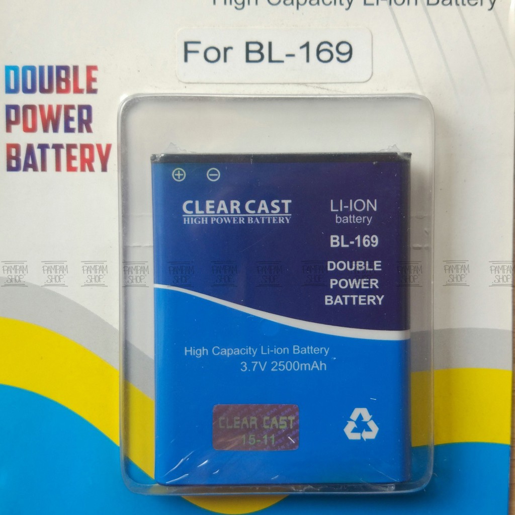 Baterai Clear Cast Double Power Original Lenovo BL169 A789 S560 P800 P70 Batre Batai HP Ori BL 169