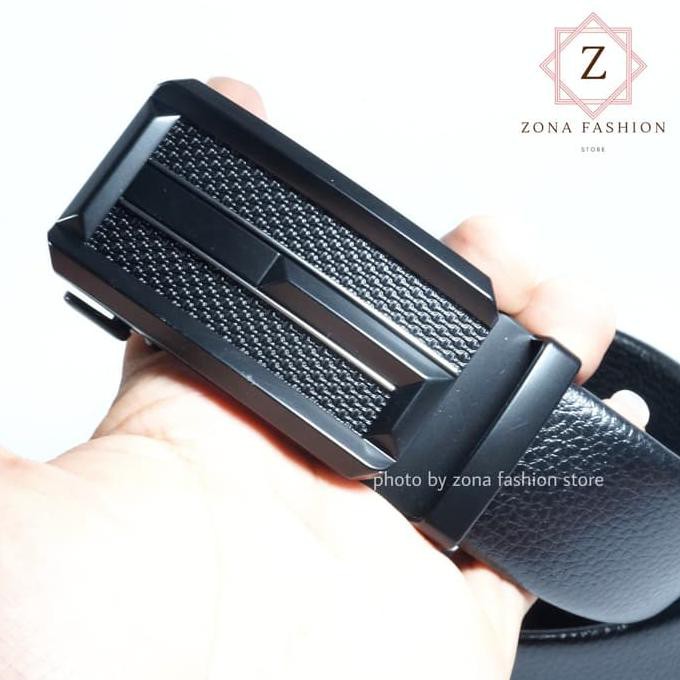 Harga Murah Banget Ikat Pinggang Pria Model Rel Elegan /Sabuk Kulit Import Premium Lv-New Original