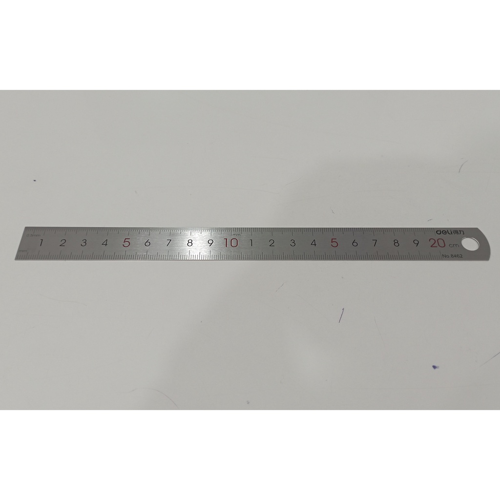 

Penggaris Besi 20 cm Stainless Steel Deli No. 8462