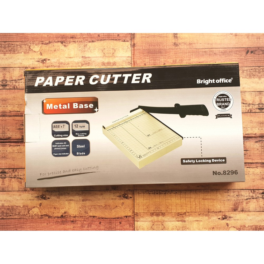 Alat Pemotong Kertas Bright Office A5 - Paper Trimmer 8296 - Paper Cutter - Kacip