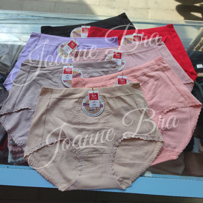 Elena Celana Dalam Wanita Highwaist Katun Fit BB 75kg E 9234 - CD Wanita Lembut Nyaman Pasak Tinggi