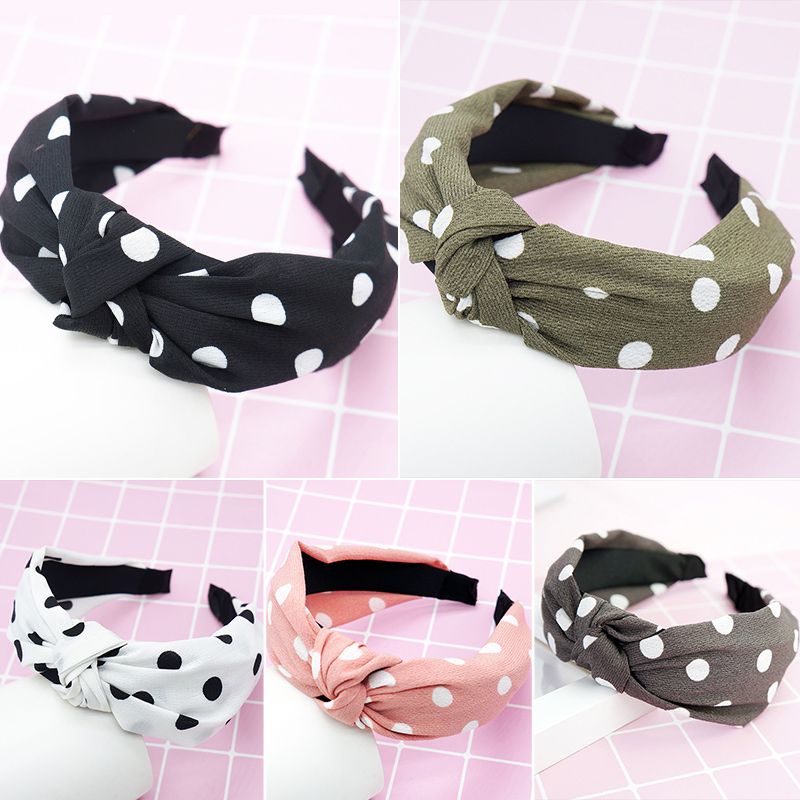 OVERFLOWS.ID Bando Korea Style Bandana Wanita Motif Bunga Daisy Bando Simpul