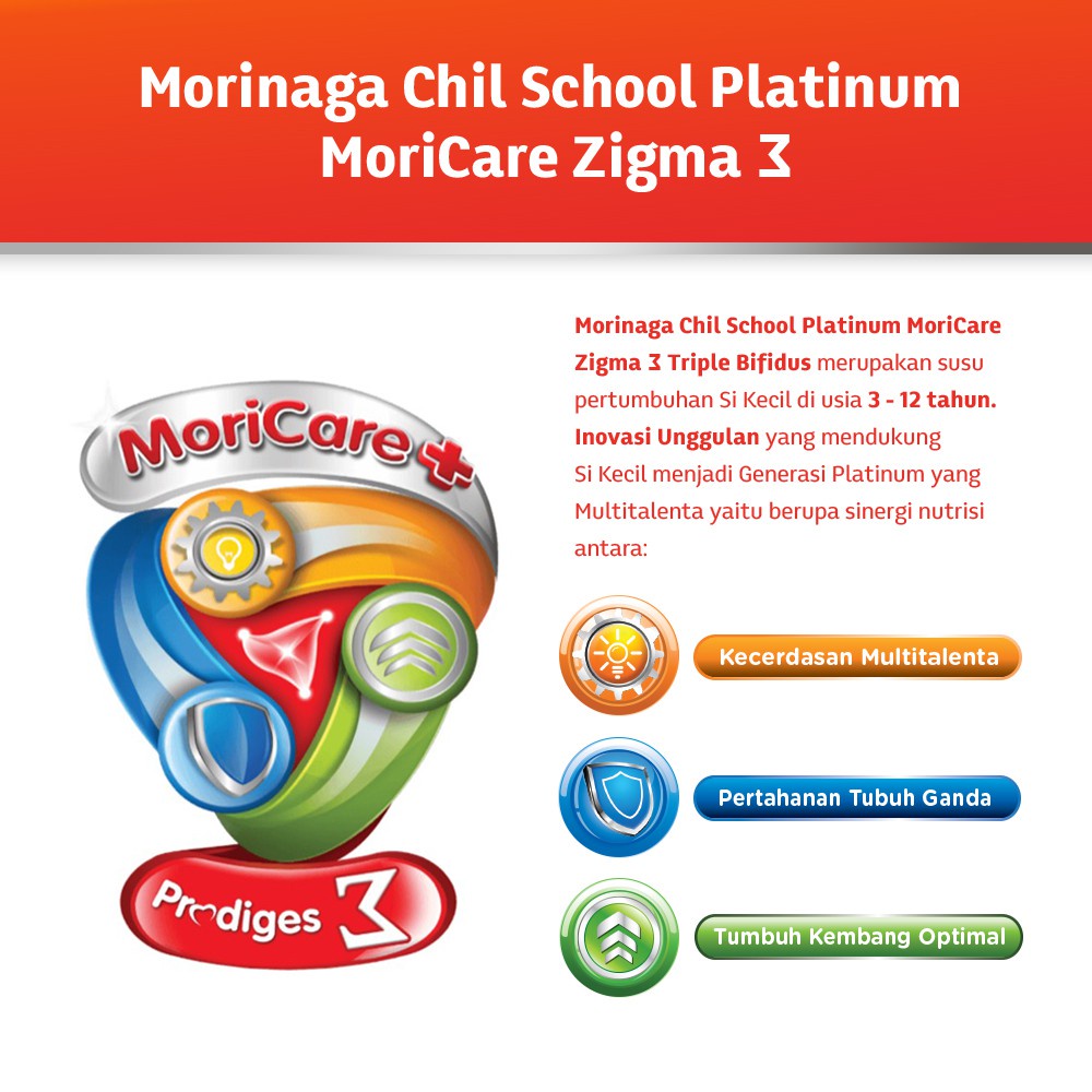 CHILSCHOOL PLATINUM MORICARE TAHAP 4 (USIA 3-12 TAHUN) / 800GR