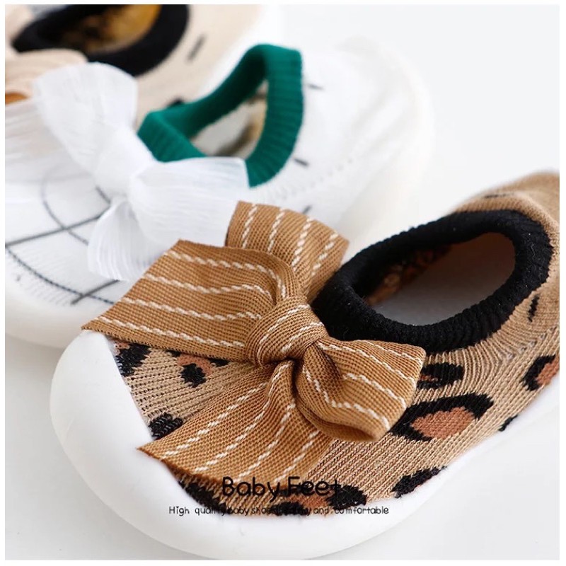 Sepatu Model Kaos Kaki Korea Bayi Belajar Berjalan Sepatu Alas Karet Antislip Prewalkers Shoes Baby