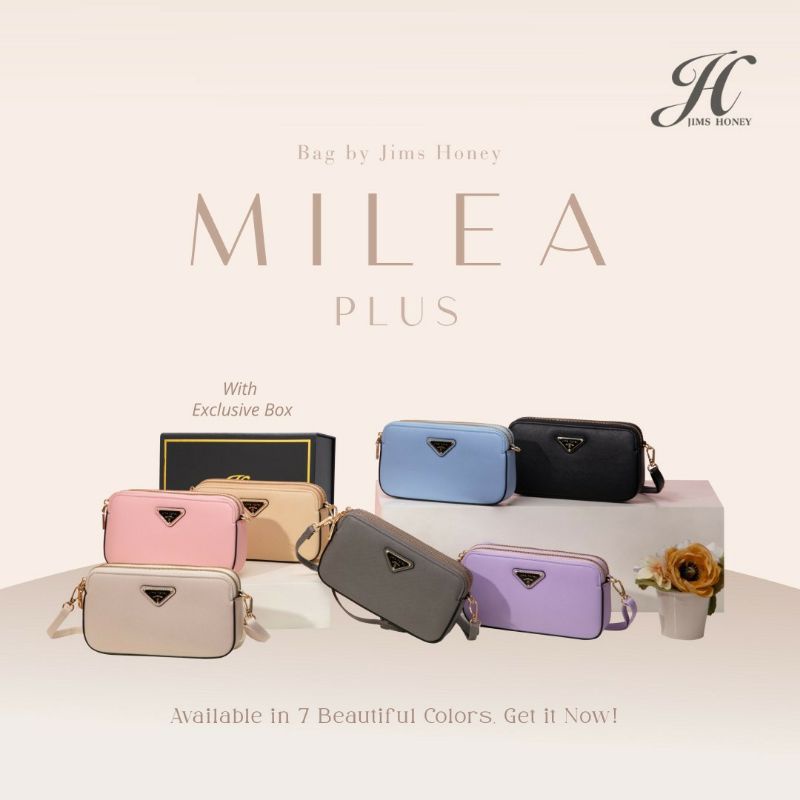 Milea Plus Tas Selempang Wanita Jims Honey Original Free Box realpic cod Kado official Store