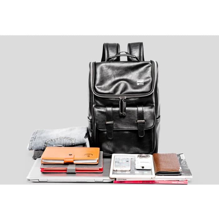 Tas Ransel Pria Kulit Tas Ransel Pria Korea Backpack Pria Tas Punggung Kulit Tas Ransel Laptop