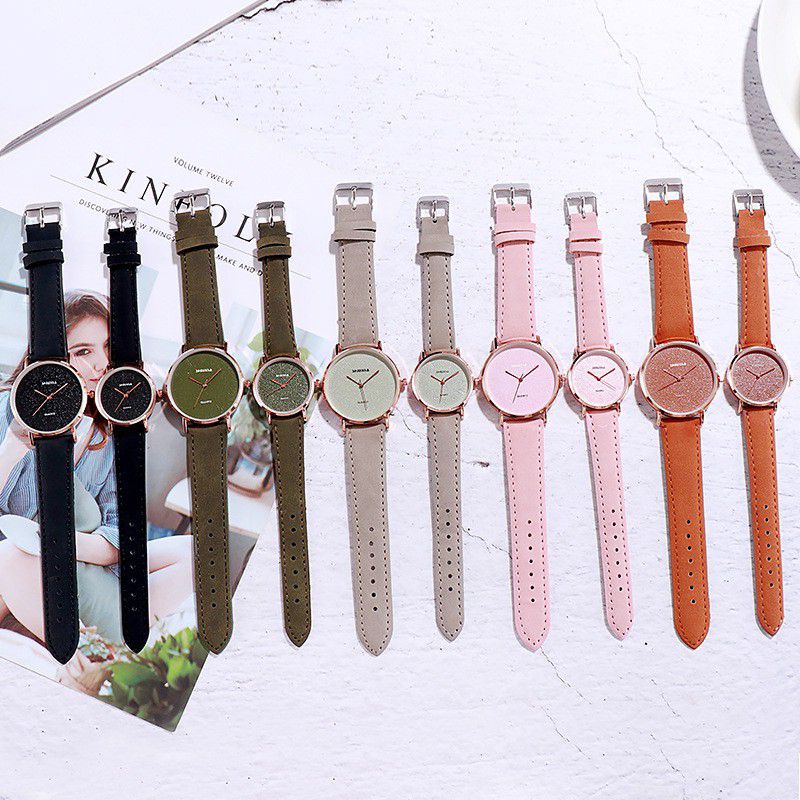 JAM TANGAN ANALOG BUNDAR WARNA PASTEL MACARON (BEPINK OFFICIAL)