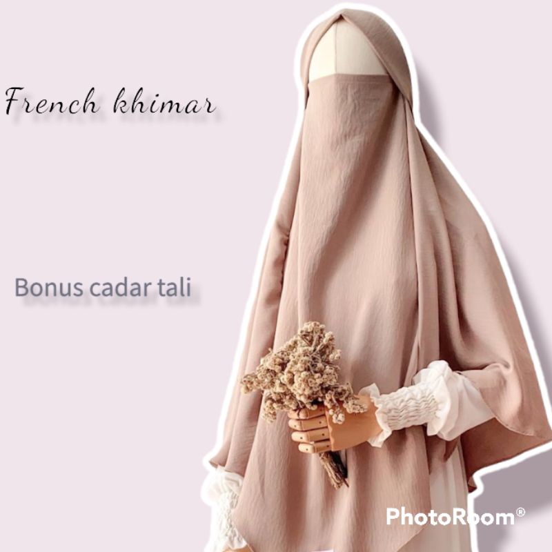 French Khimar/French Khimar Crinkle/French Khimar Set Cadar/Jilbab Crinkle/Jilbab Syar'i/Hijab FK/Ke