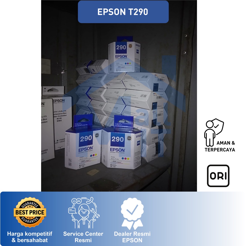 TINTA CATRIDGE EPSON T290 COLOUR C13T290090 ORIGINAL ASLI WF-100