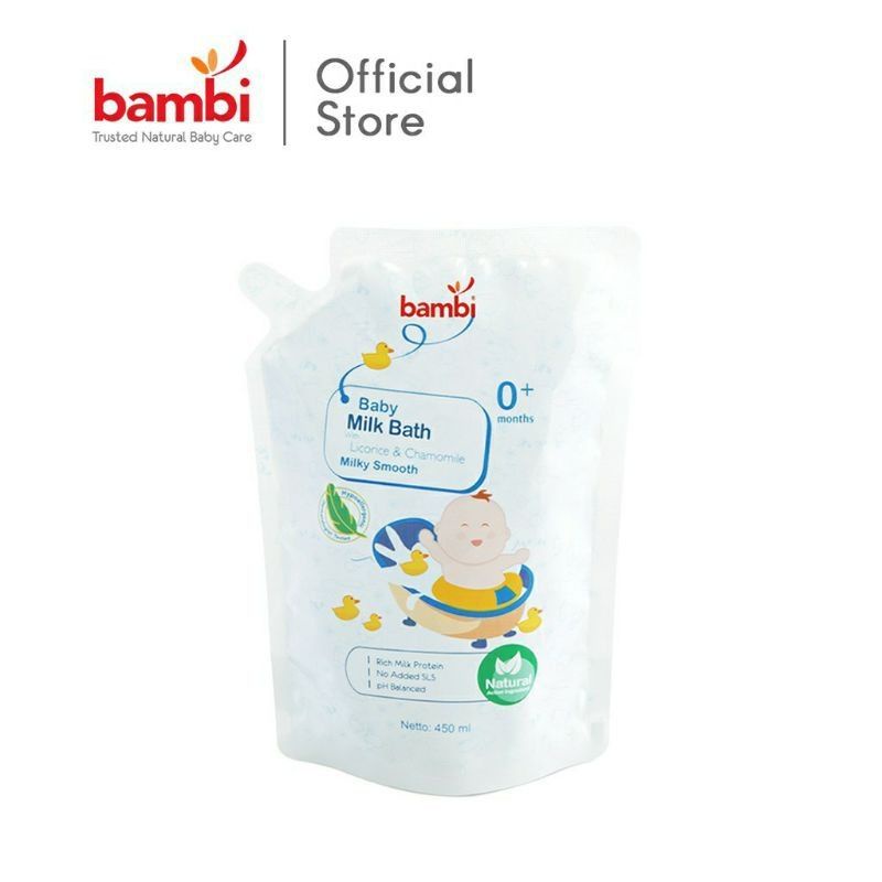 Bambi Baby Milk Bath 450ml Refill