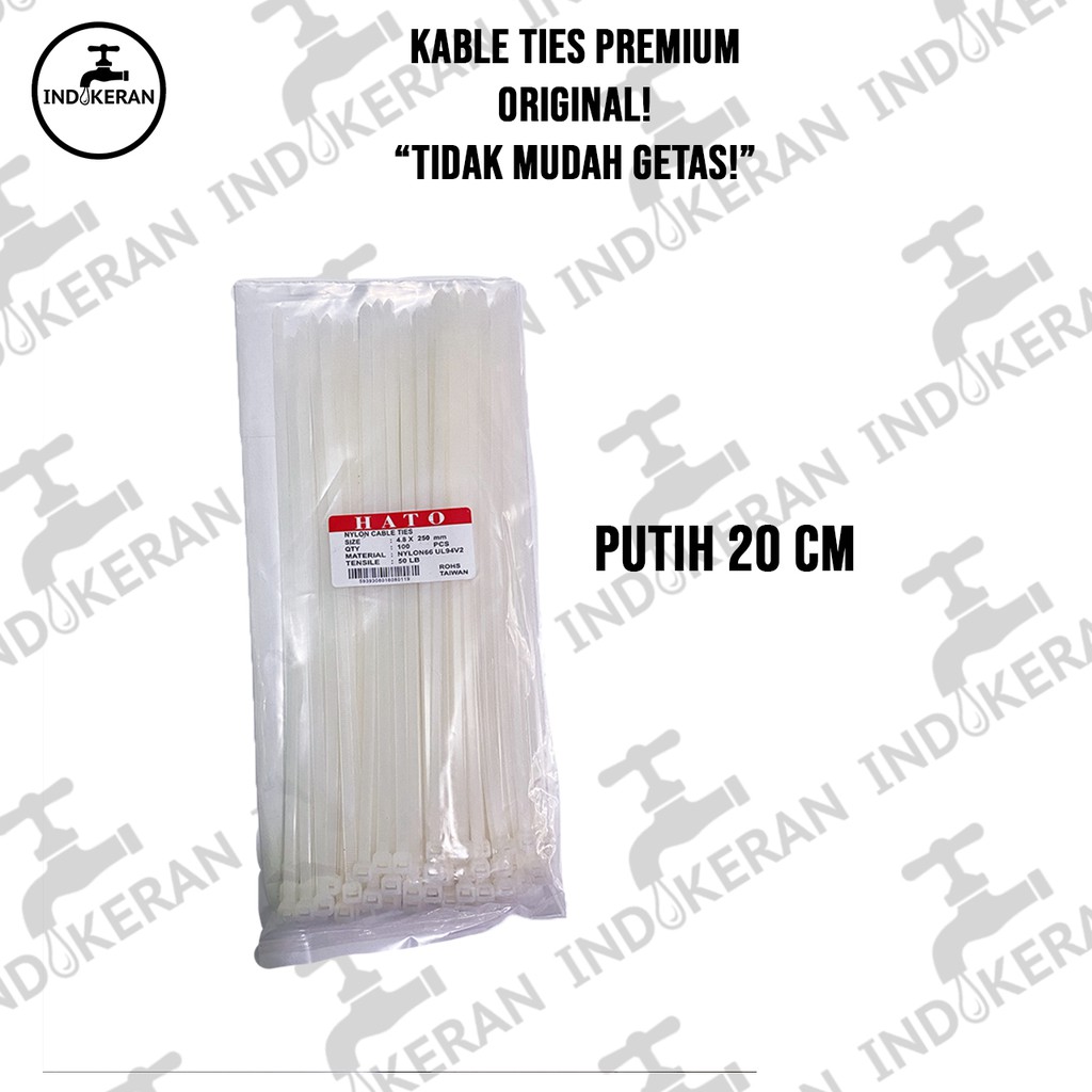 INDOKERAN - Kabel Ties Putih Hitam Original Taiwan - High Quality