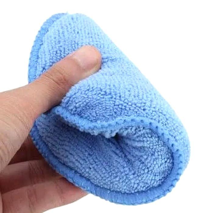 MICROFIBER PAD APLIKASI POLES WAXING BODY MOBIL MOTOR BIRU BULAT - BS405