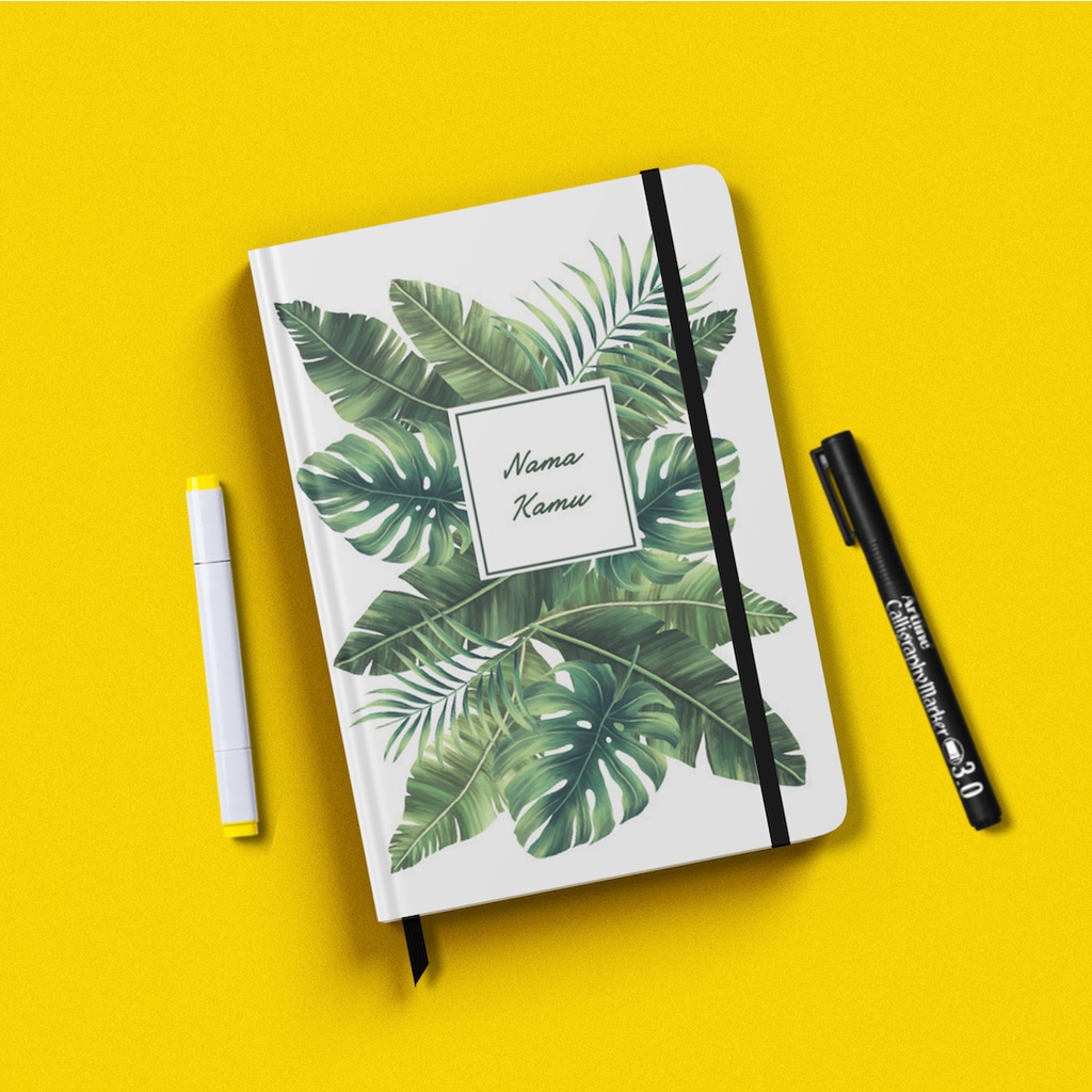 

Buku Catatan Tulis Sekolah Kuliah Murah Leaf Flora Theme Monstera Notebook Unik Buku Diary Custom Lucu Murah