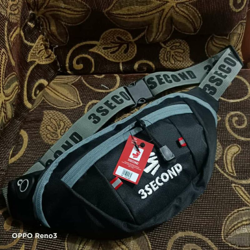 WAISTBAG PRIA 3SECOND THREE SECOND TAS SELEMPANG TAS PINGGANG PRIA DISTRO MURAH