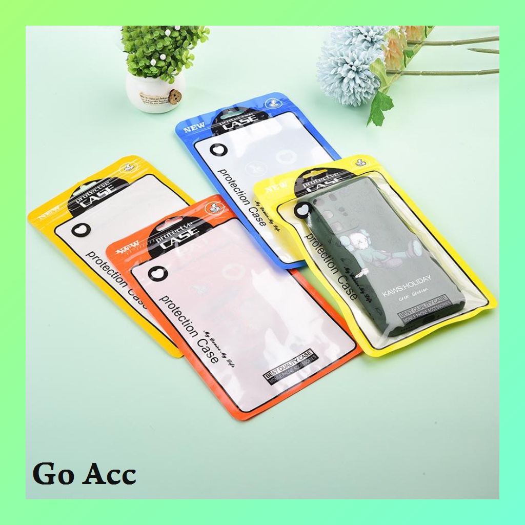 Plastik ZIP opp putih susu pack case hp Acc acsesoris transparan orange pack susu