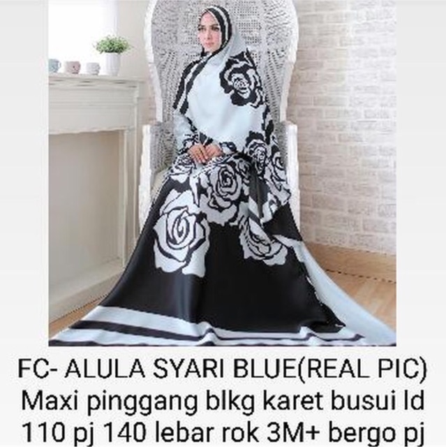 Ready 4 warna FC- ALULA SYARI / Set Hijab syari murah