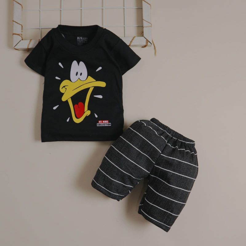 Setelan Anak Bayi Laki-laki size 0 - 12 bulan Bahan Kaos Adem