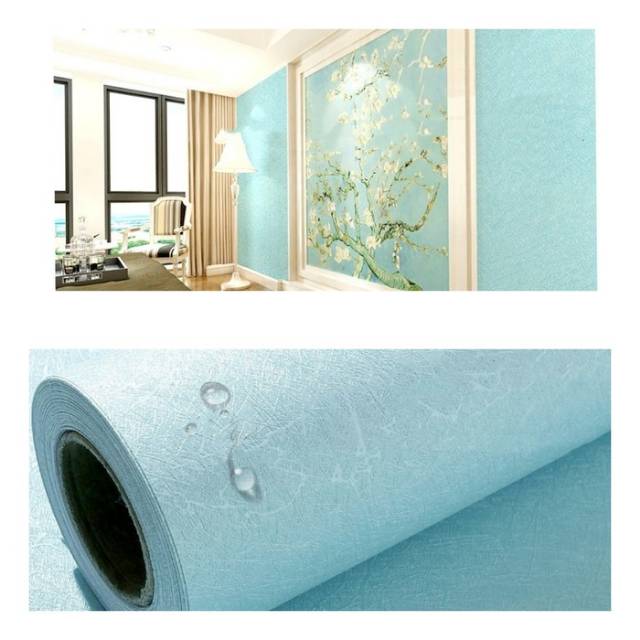 Wallpaper polos bertekstur biru || Wallpaper dinding biru abstrack || Wallpaper sticker dinding