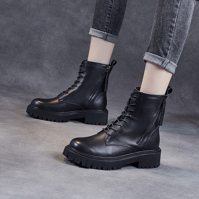 Dr. Martin Boot Sepatu Wanita Dr. Martens Boots Wanita 2021     Tebal Bawah Tinggi Meningkatkan Sepa
