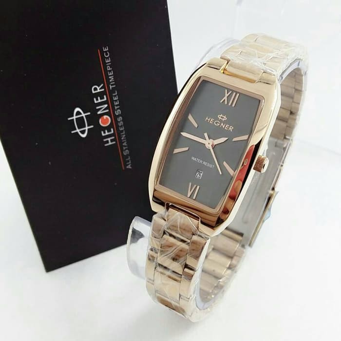 JAM TANGAN WANITA HEGNER 1286 ORIGINAL RANTAI ROSEGOLD