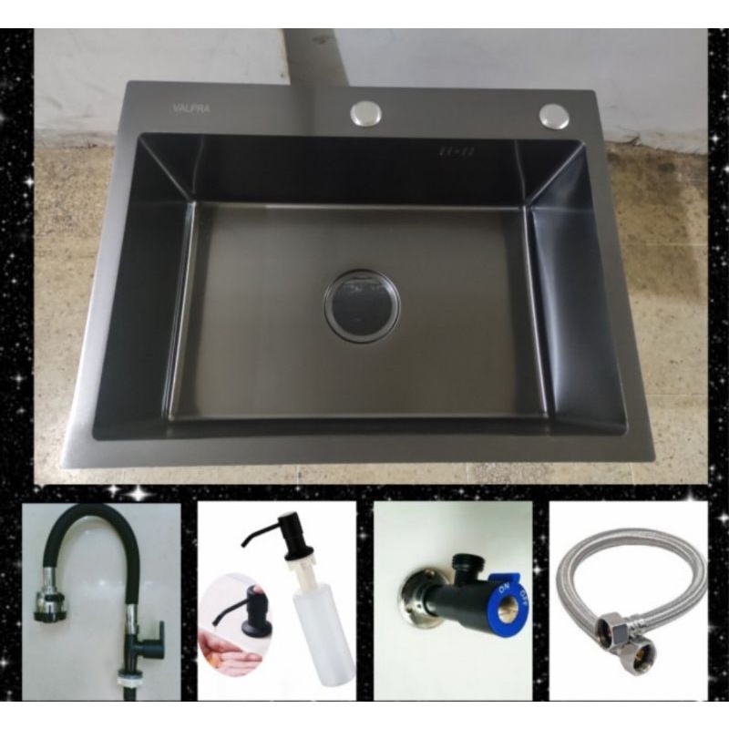 KITCHEN SINK 6045 HITAM VALPRA