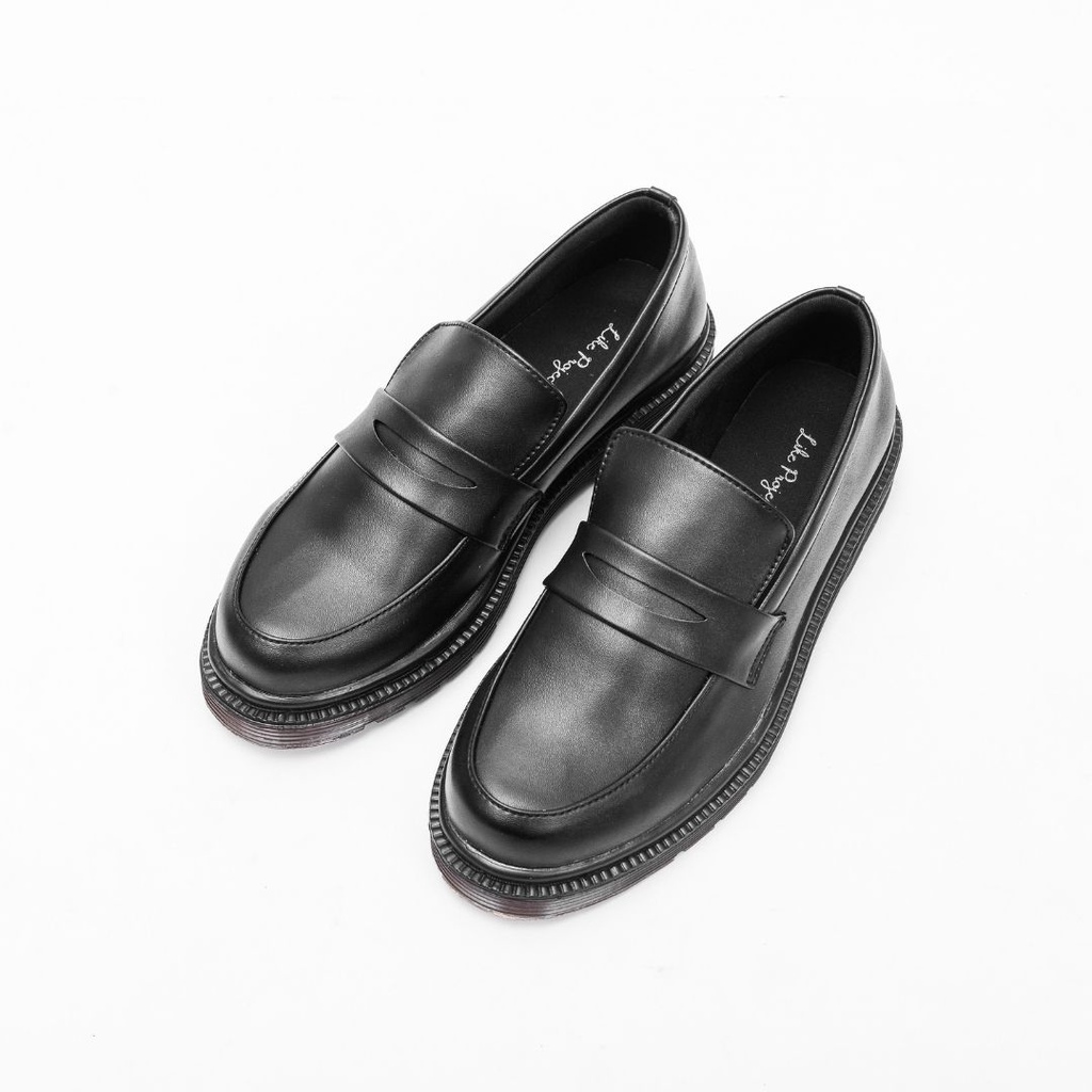 Xcloud x LALAKI Sepatu Formal SlipOn Pria LUIS Black