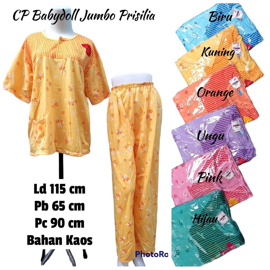 CP Babydoll Dewasa Jumbo Ld 115 Cm Bahan Kaos