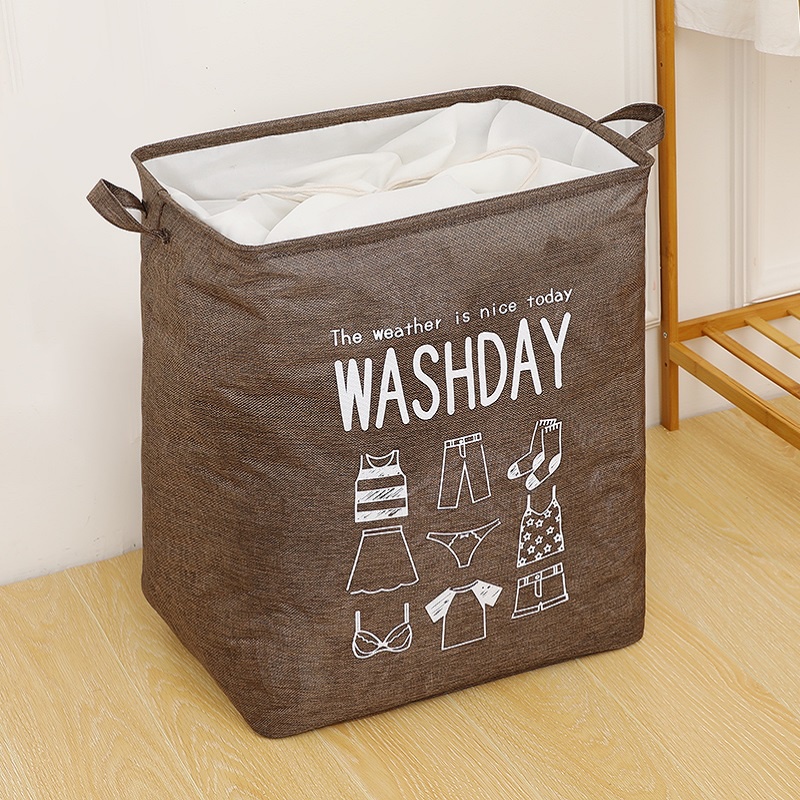 Keranjang Baju Cucian Pakaian Kotor Laundry Basket Keranjang Bulat 44x33x54cm