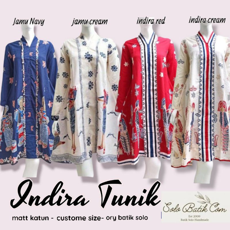 TUNIK BATIK SOLO MBOK JAMU DRES BATIK JUMPUTAN