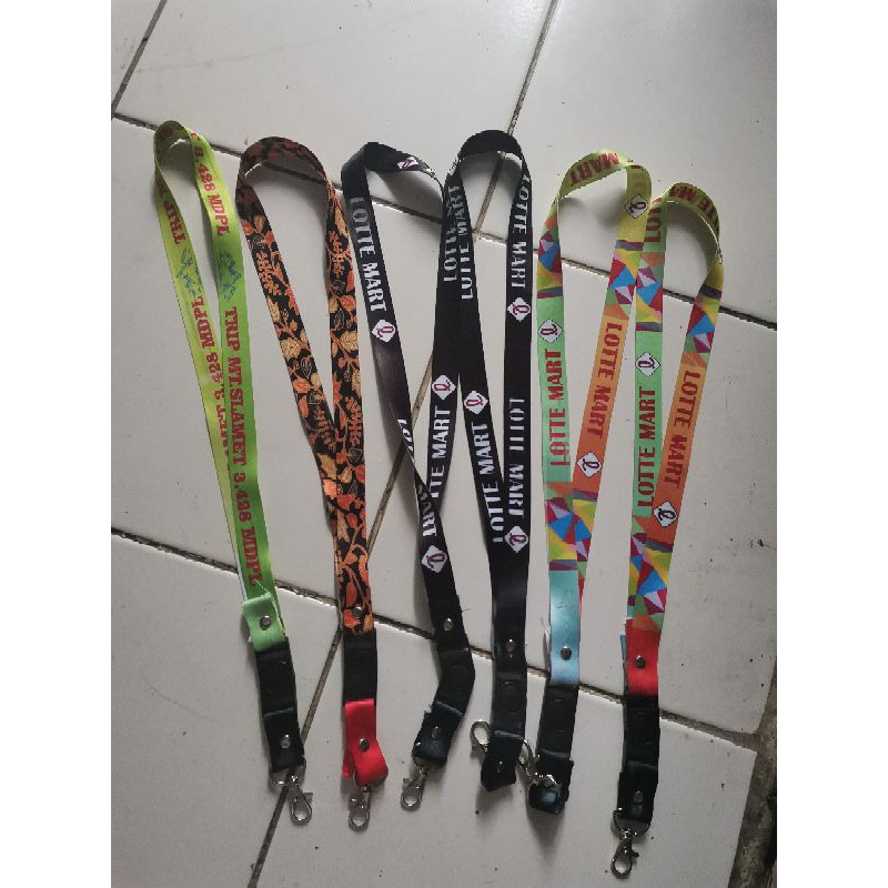 

Tali id card lanyard custom satuan 2 sisi
