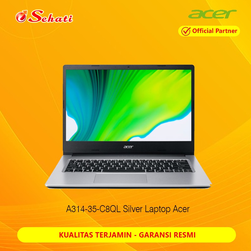 Acer Aspire 3 A314-35-C8QL A314-35-C8QL Silver Laptop Acer [ Intel N5100/ 4GB/ 256GB SSD/ 14" HD/ WIN10+OHS ]