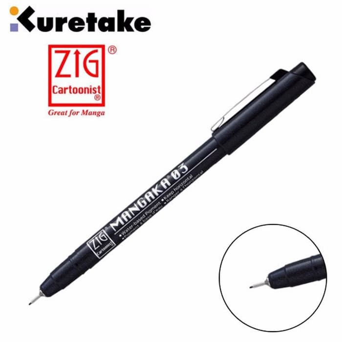 Zig Drawing Pen Mangaka 0 3mm Cnm 03 Shopee Indonesia