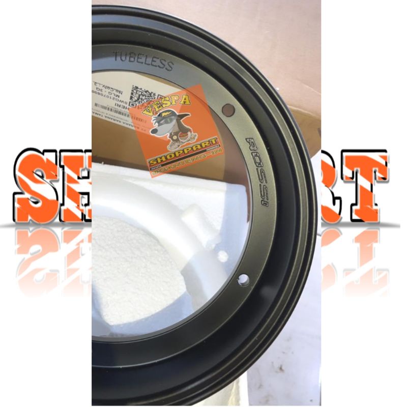 Velg Tubles Vespa Ring 10 - Vrossi Hitam - Depan Belakang ✅