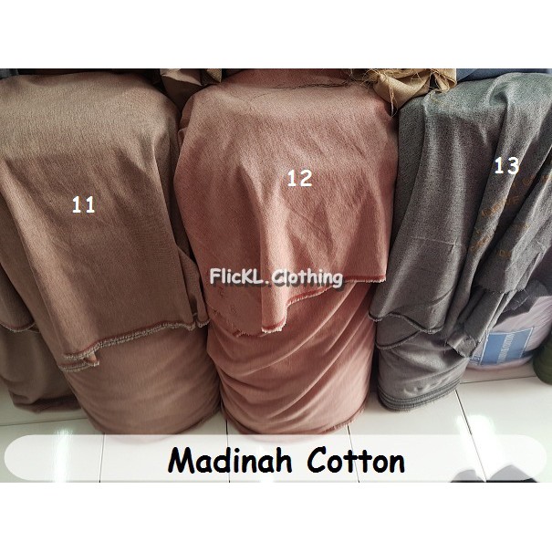 Bahan Kain Madinah Cotton Katun Gamis Muslim Terusan Dress Baju Hijab