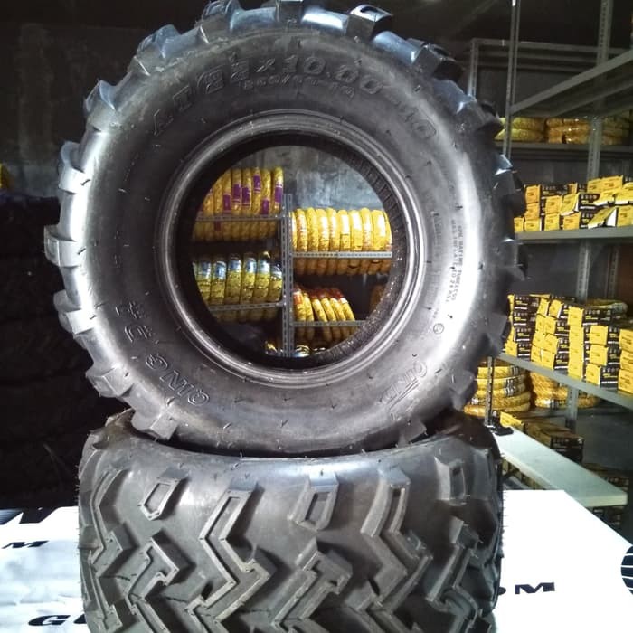 Ban ATV Ring 10 Ukuran 22 x 11 - 10 Merk Qing Da Tubeless Kembang W