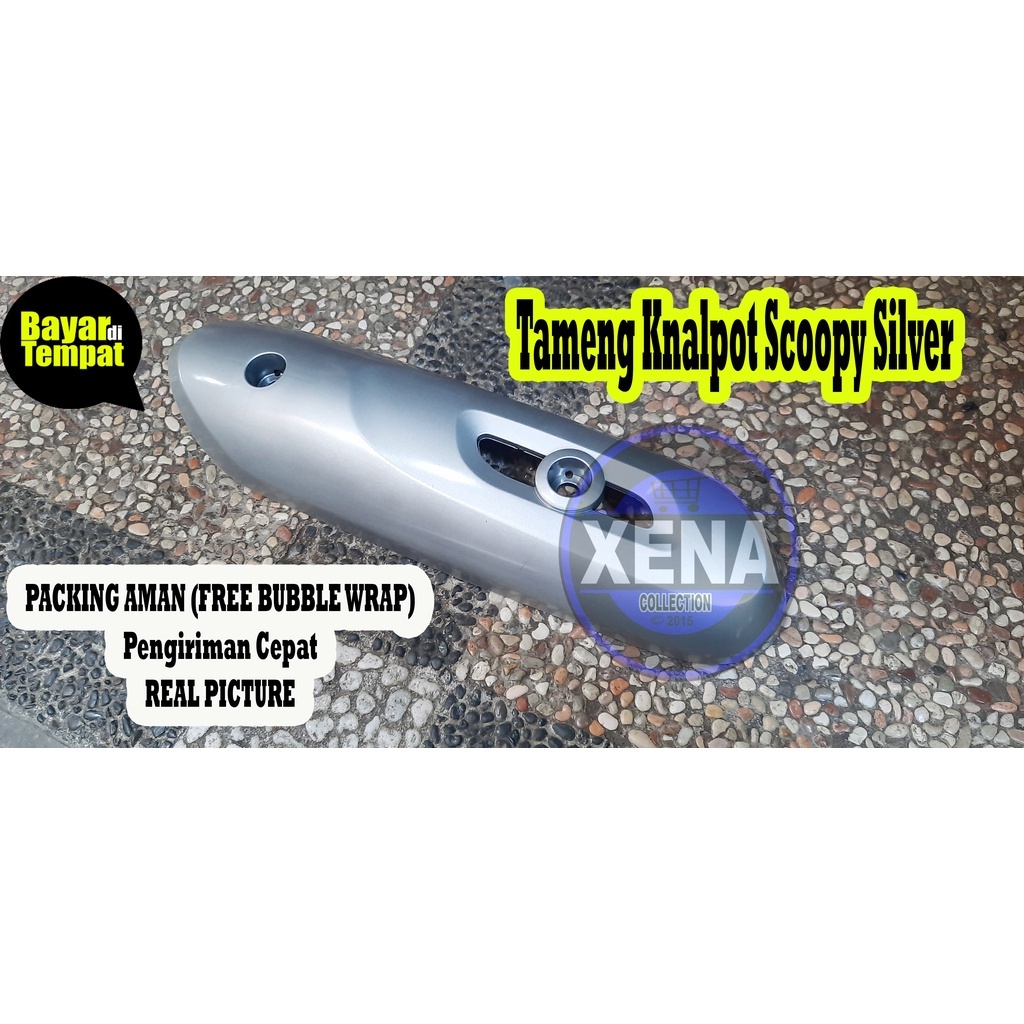 Tameng Knalpot SCOOPY ESP Tutup Cover Pelindung Muffler Knalpot / tameng kenalpot scoopy fi SILVER cover tutup pelindung knalpot scoopy k16R silver Cover Tutup Tameng Knalpot Scoopy Fi Esp New LED 2017 - 2018 - 2019 SCOOPY OLD / CARBU / LAMA