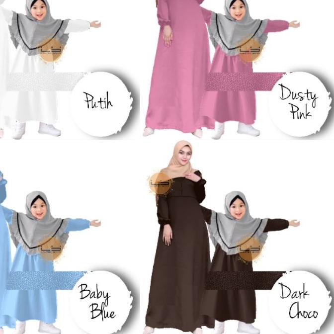 ✩ LY ELYE FASHION - MOANA MOSCREPE MOSLEM FAMILY COUPLE SARIMBIT IBU ANAK BUSUI COMO CREPE SYARI BAS