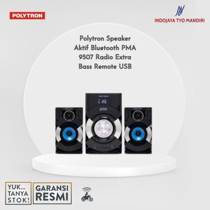 Polytron Pma-9507 Speaker Aktif Bluetooth Radio Extra Bass Remote Usb