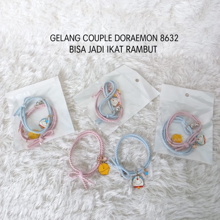 2PCS GELANG COUPLE MAGNET KARAKTER DORAEMON