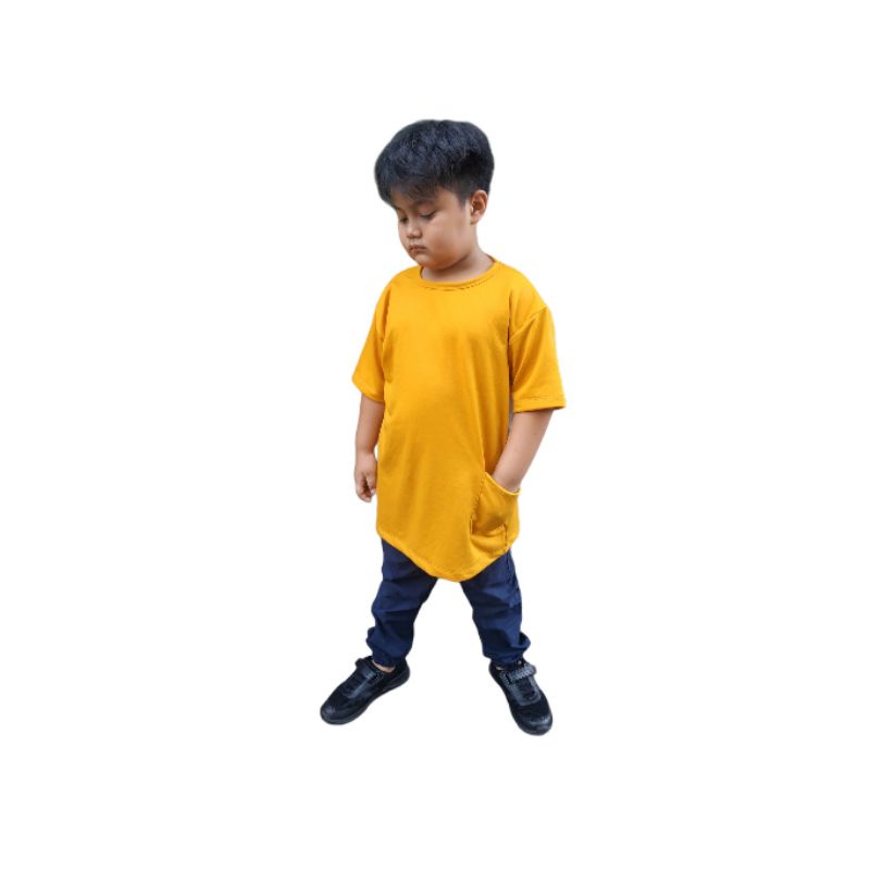 Baju Oversize Anak (6th - 12th) Unisex / Baju Anak  / Baju Oversize Anak / Kaos Oversize Anak / Baju Anak Pocked / Baju Anak Saku