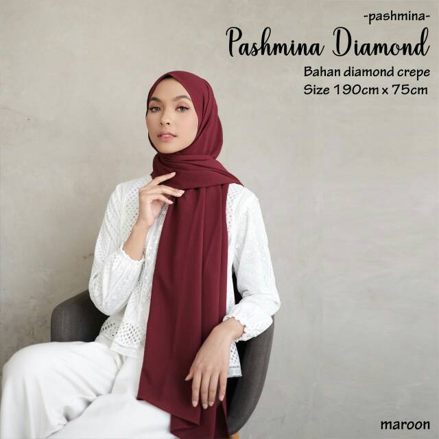 Hijab Dewasa Hijab Pashmina Diamond Termurah Bahan Diamond Crepe Premium Trendy | Bisa Cod