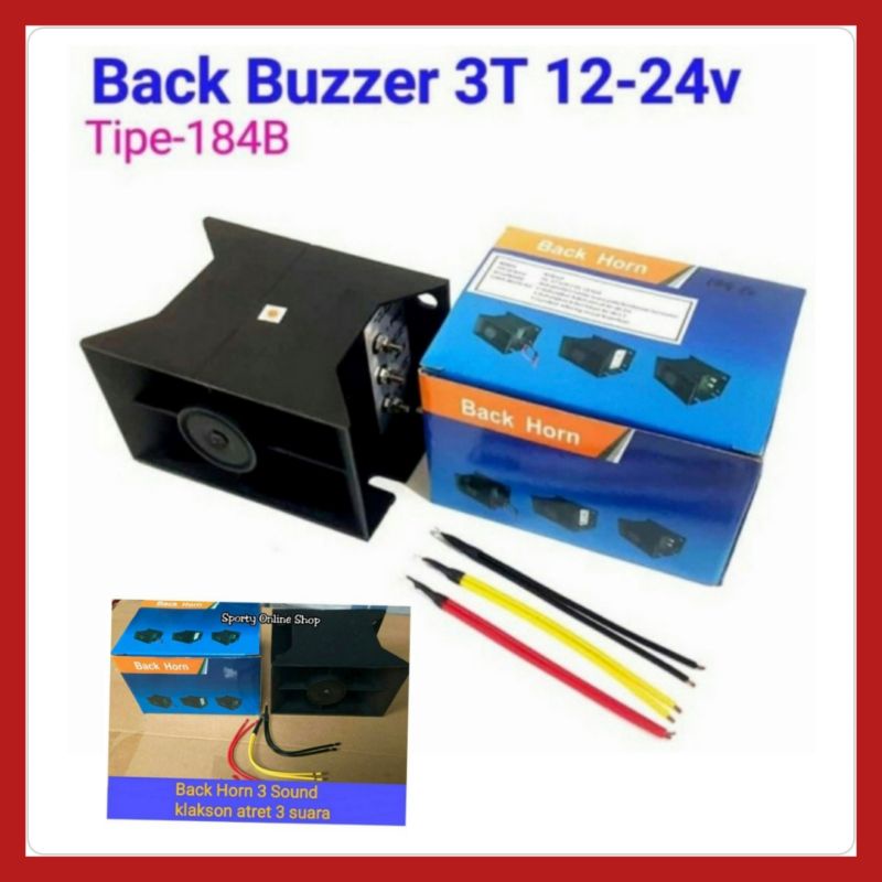 Back Buzzer / Alarm Mundur 3 Suara 12V &amp; 24V