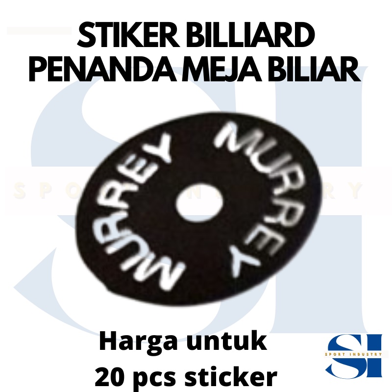 Stiker Billiard Penanda Meja Biliar Titik Hitam Bola Sticker Bilyard