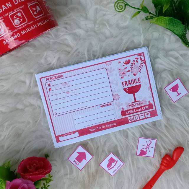 

Label Kertas Alamat - Motif Fragille - Tsabita Collection Solo