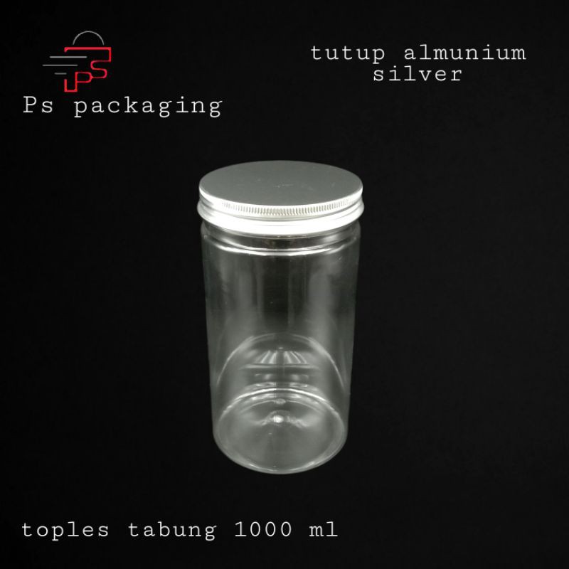 TOPLES PLASTIK TABUNG  1000 ML TUTUP ALMUNIUM / TOPLES 1 LITER TUTUP ALMUNIUM
